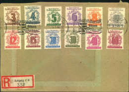 1946,Volkssolidarität Komplett Auf Fenster-R-Brief Ab "Leipzig C 9" - Enteros Postales