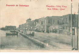 AHEP12-0028- GRECE SOUVENIR DE SALONIQUE RUE NIKIS QUAI - Grèce