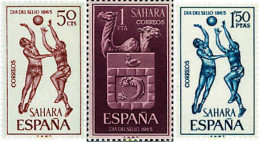 53936 MNH SAHARA ESPAÑOL 1965 DIA DEL SELLO - Sahara Spagnolo
