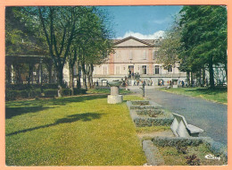 Ppgf/ CPSM Grand Format - ARIEGE - LEZAT SUR LEZE - HOTEL DE VILLE, JARDIN DES BÉNÉDICTINS ET KIOSQUE GABRIEL FAURÉ - Autres & Non Classés