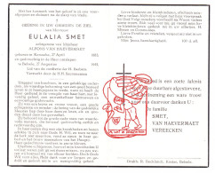 DP Eulalie Smet ° Kemzeke Stekene 1883 † Belsele Sint-Niklaas 1955 X Alfons Van Haevermaet // Vereecken - Andachtsbilder