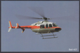 Inde India 2007 Mint Postcard Bangalore Air Show Bell 407, Helicopter, Aircraft - Inde