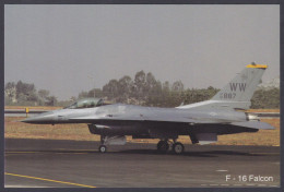 Inde India 2007 Mint Postcard Bangalore Air Show F-16, Falcon, Fighter Jet, Aircraft, Airplane, Aeroplane - India