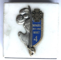 Insigne Sur Socle En Marbre - Promotion Mémoire Des EOR 1998 - Lieutenant Colonel Giraud-Charreyron - Manet 1921-1988 - Otros & Sin Clasificación