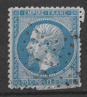 Lot N°64 N°22, Oblitéré étoile Chiffrée 16 De PARIS R. De Palestro - 1862 Napoléon III