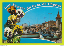 06 Une Pensée Du CROS DE CAGNES N°5615 Sainte Altari En 1987 Barques Eglise PUB Bouée SEVYLOR VW Käfer - Cagnes-sur-Mer