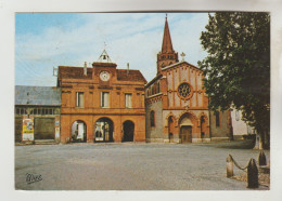 CPSM BESSIERES (Haute Garonne) - L'Eglise Et La Mairie - Autres & Non Classés