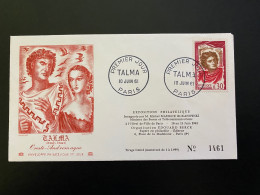 Enveloppe 1er Jour "Talma - Oreste-Andromaque" - 10/06/1961 - 1302 - 1960-1969