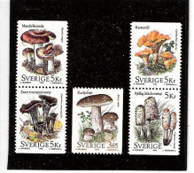 MUSHROOMS FUNGI CHAMPIGNONS PILZ PILZE FUNGHI  HONGOS GRZYBY - SWEDEN 1996 - MNH MI  1950-1954 - Mushrooms