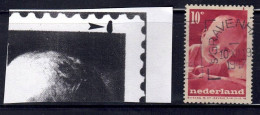 Netherlands 1947 10 Cent Kinderzegel Printing Error NVPH 498W Used - Abarten Und Kuriositäten