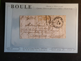 DN0 GUADELOUPE   LETTRE RR 1849 VOIE ANGLAISE  BASSE TERRE  A DEUX SEVRES   FRANCE + + AFF. INTERESSANT+++ - 1849-1876: Période Classique