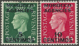 Morocco Agencies (Spanish Currency). 1937-52 KGVI, 5c, 10c MH SG 165, 166. M5081 - Oficinas En  Marruecos / Tanger : (...-1958