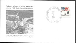 US Space Cover 1986. Shuttle Atlantis Rollout. Kennedy Space Center - Etats-Unis