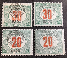 Magyar Kir Posta / Surcharge Regatul Romaniei (4 Timbres Neufs) - Unused Stamps