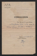 Militaria - Convocation URGENTE - C.P.M. 1re Région Militaire - E.S.I.A.P.M - à Puteaux Le 28 Septembre 1964 - Documentos Históricos