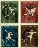 67152 MNH YUGOSLAVIA 1957 2 JUEGOS GIMNASTICOS EN ZAGREB - Unused Stamps