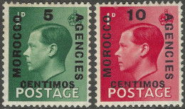 Morocco Agencies (Spanish Currency). 1936-37 KEVII, 5c, 10c MH. SG 160, 161. M5082 - Uffici In Marocco / Tangeri (…-1958)