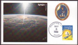 US Space Postcard 1989. Atlantis STS-30. "Magellan" Probe. Venus Mapping - United States