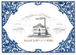 DE 1889 - Carte Porcelaine De Maas & Cie, Negts En Vins, Distillerie A La Vapeur, Imp Hahn, Verviers. - Other & Unclassified