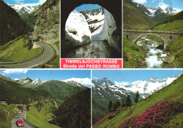 TRENTINO ALTO ADIGE, MULTIPLE VIEWS, TIMMELSJOCH, PASSO ROMBO, PASS, MOUNTAIN, CARS, BRIDGE, ITALY, POSTCARD - Sonstige & Ohne Zuordnung