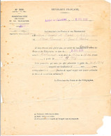 DOCUMENT POSTE JURA LETTRE 1936 POSTE ET TELEGRAPHE LONS LE SAUNIER AUGMENTATION TRAITEMENT EMPLOYE POSTES MODELE N° 899 - Historical Documents