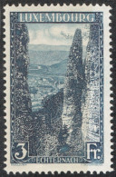 Luxemburg 1923 - Echternach - Wolfsschlucht 3 Fr Perf 12½ Pf - Ongebruikt