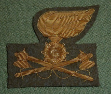 Fregio Ricamato Per Berretto Rigido Genio Pionieri - Esercito Italiano - USATO - Italian Army Embroided Cap Device (267) - Landmacht