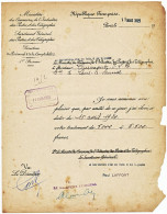 DOCUMENT POSTE JURA 1921 POSTES ET TELEGRAPHE AUGMENTATION DE TRAITEMENT A EMPLOYE DES POSTES A LONS LE SAUNIER - Historische Documenten