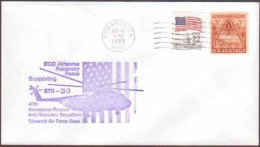 US Space Cover 1989. Atlantis STS-30 Landing. Recovery Support DOD Airborne - Etats-Unis