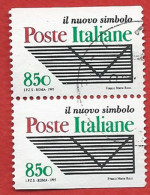 Italia 1995; “Poste Italiane” , Coppia Unita Da Libretto Non Dentellata Su 2 Lati, Lire 850. - 1991-00: Afgestempeld