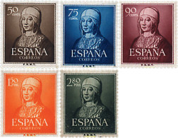 84356 MNH ESPAÑA 1951 5 CENTENARIO DEL NACIMIENTO DE ISABEL LA CATOLICA - Ongebruikt