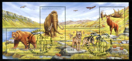 IRLAND Block 33, Bl.33 Canc. - Mammut, Bär, Wolf, Mammoth, Bear, Ours, Loup, Mammouth - IRELAND / IRLANDE - Blokken & Velletjes