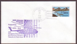 US Space Cover 1989. Atlantis STS-34 Landing. Recovery Support DOD Airborne - Stati Uniti