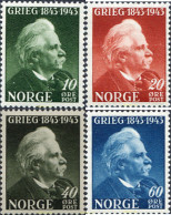 101896 MNH NORUEGA 1943 CENTENARIO DEL NACIMIENTO DE EDOUARD GRIEG - Ongebruikt