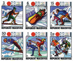 71251 MNH MALDIVAS 1972 11 JUEGOS OLIMPICOS DE INVIERNO SAPPORO 1972 - Malediven (1965-...)