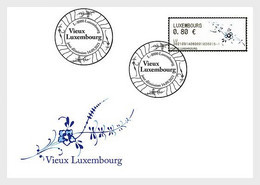 LUXEMBOURG 2022 ATM Label Ceramics Flower Flora FDC Cover (**) - Cartas & Documentos