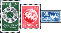 35510 MNH NORUEGA 1949 75 ANIVERSARIO DE LA UPU - Neufs
