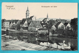 * Cannstatt - Stuttgart (Baden Wuerttemberg - Deutschland) * (Reinicke & Rubin, 37163) Neckarpartie Mit Wehr, Canal - Stuttgart