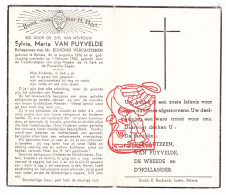 DP Sylvia Maria Van Puyvelde ° Belsele Sint-Niklaas 1876 † 1955 X Edmond Vercauteren // De Wreede D'Hollander - Devotion Images