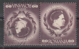 1946 - 25 Ans De La Philharmonie Roumaine Mi No  983 Tete-beche - Used Stamps