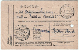 FIELD POSTCARD Letter - Stamp - Postal Check Office Breslau 02/02/1922 - FELDPOSTKARTE Brief -Stempel - Postscheckamt - Cartes Postales