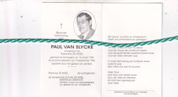 Paul Van Slycke-De Kesel, Zomergem 1939, 1996. Foto - Overlijden