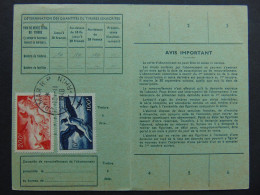 Les N°. 18 Et 19 De Poste Aérienne Sur Carte D'abonnement Aux Timbres-Poste - 1927-1959 Cartas & Documentos