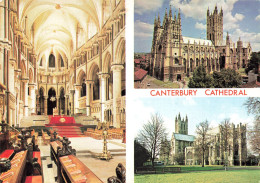 ROYAUME-UNI - Canterbury Cathedral - Multi-vues - De L'extérieure - De L'intérieure - Carte Postale Ancienne - Canterbury