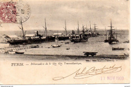 CPA TUNIS (Tunisie) Débarcadère De La Compagnie Générale Transatlantique - Tunisia