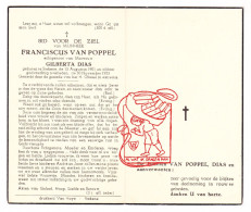 DP Franciscus Van Poppel 52j. ° Stekene 1901 † 1953 X Gilberta Dias - Images Religieuses