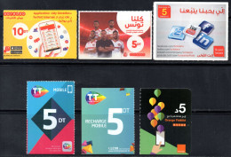 Cartes De Recharge  -2 Images (resto-Verso) -2 Scans - Tunisie