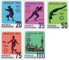 48044 MNH INDONESIA 1972 20 JUEGOS OLIMPICOS VERANO MUNICH 1972 - Indonésie