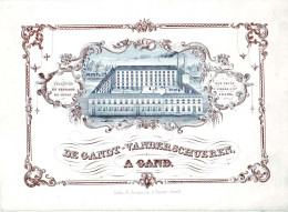 DE 1893 - Carte Porcelaine De De Gandt-Vanderschueren, Filature Et Tissage De Coton, Gand, Imp Jacqmain - Andere & Zonder Classificatie
