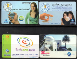 Cartes De Recharge -Tunisie Télécom-2 Images (Recto-Verso) -2 Scans - Tunisie